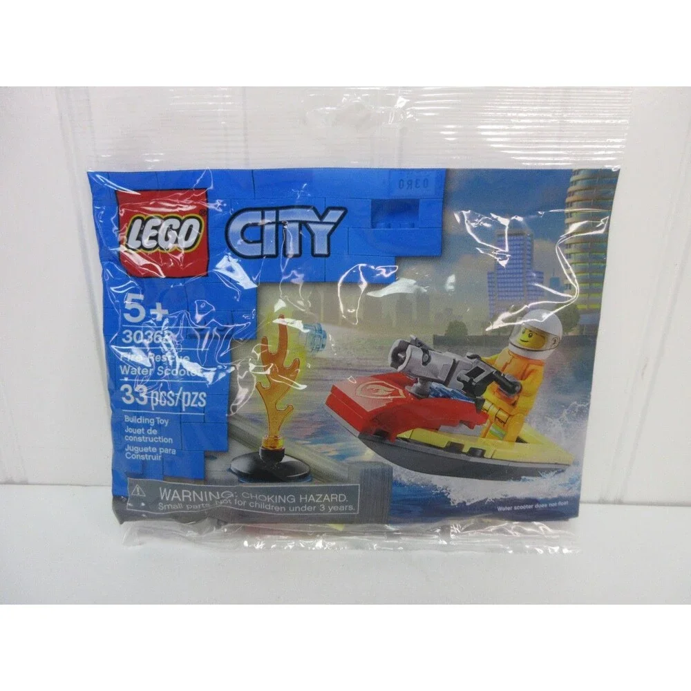 LEGO City Fore Rescue Water Scooter 30368 Polybag Minifigure Ages 5+ Toy 33pcs